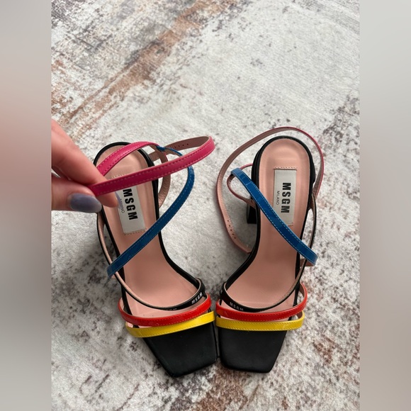 MSGM multicolor leather sandals. - Picture 3 of 13
